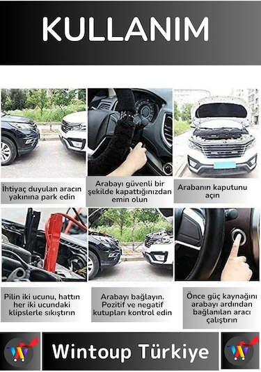 Premium Seri %100 Bakır Kalın Kablo 1200 Amper Güçlü Oto Acil Akü Takviye Hızlı Şarj Kablosu