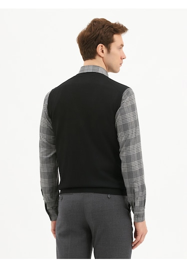 Karaca Erkek Regular Fıt Triko Yelek-siyah 114301007-07-xxl 121145 Siyah
