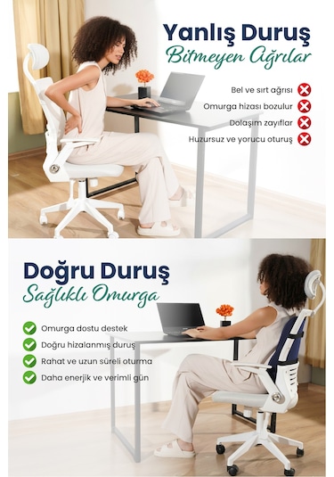 Anatomik Ortopedik Visco Bel Destek Yastığı Kilitli Sabitleme Lastiği, Ofis, Araba Lacivert