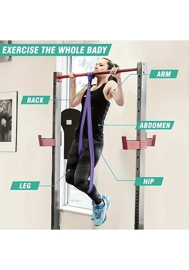 Pazly 5 Renkli Direnç Bandı Spor Bacak Bandı Elbise Takım Pull Up Bandı Egzersiz Bandı Altın Ağır Gerginlik Kaymaz Tper Altın