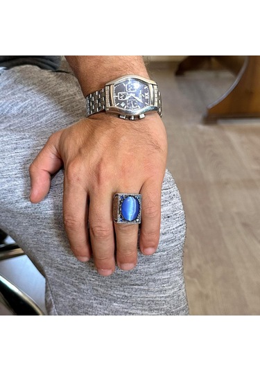 925 Ayar Gümüş İslami Yüzük, Yapay Taş Yüzük, El Yapımı Hat Yazısı Yüzük Yapay Göztaşı Gümüş