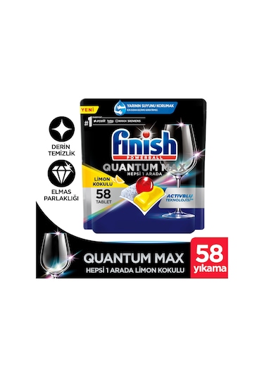 Finish Quantum Max Limonlu Bulaşık Makinesi Deterjanı 58 Tablet