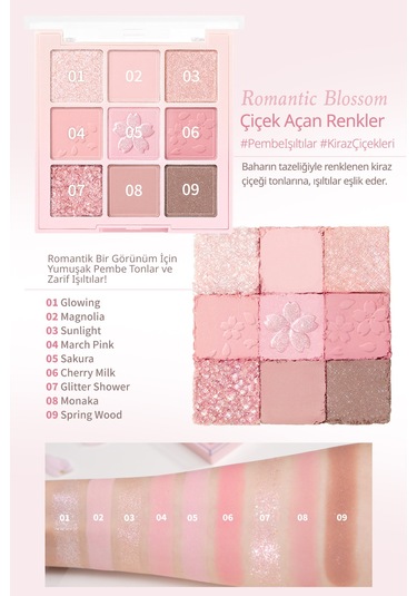 Dasique Mat Ve Işıltılı Renk Seçenekleri Sunan Far Paleti Shadow Palette Romantic Blossom Romantic Blossom