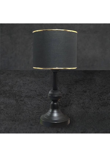 Cılındro Abajur Masa Lambası Siyah