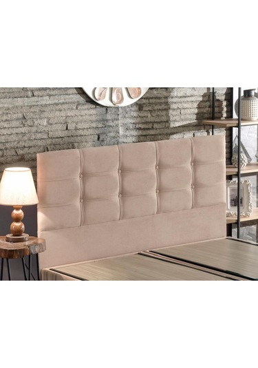 Nironyatak Polo Çift Kişilik Yatak Başlığı - 160 Cm Sütlü Kahve Kumaş Başlık