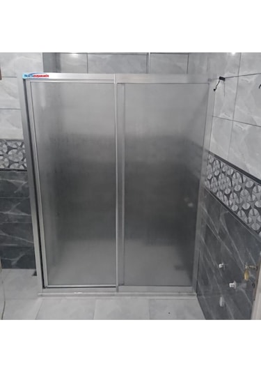 Nokta Duşakabin Teknesiz Mika Duşakabin Önden Girişli Yan Sabit Panel Şeffaf