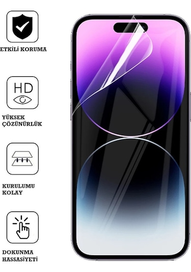 İphone 16 Pro Uyumlu Uyumlu Ön Body Ekran Koruyucu Şeffaf Nano
