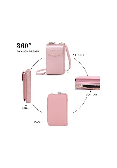 Kadın Çapraz Askılı Telefon Çantası Pembe Diğer