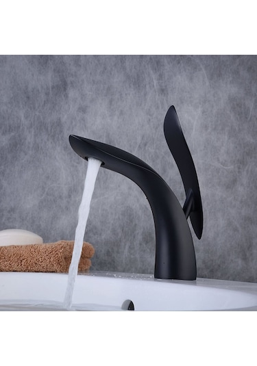 Fause Lavabo Bataryası Leaf Siyah Klb103-B
