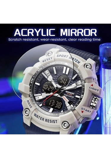 Novahub Sanda Erkekler Elektronik Saat Doğa Sporları Aydınlık Saat Kraliyet Mavisi Çok Renkli Çok Renkli