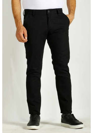 Erkek Syah Slim Fit Armürlü Chino Pantolon Ncs Jeans 2194-siyah Siyah