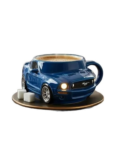 Aurora Mustangspor Ara Kahve Fincanımavi Gökyüzü Mavisi