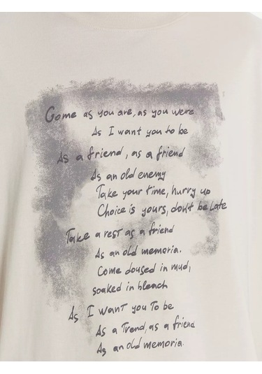 Mark Formelle Baskılı Oversize Tişört 247800498 Bej