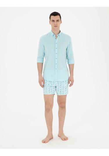 Pierre Cardin Erkek Aqua Deniz Şortu 50289009-vr007 Turkuaz