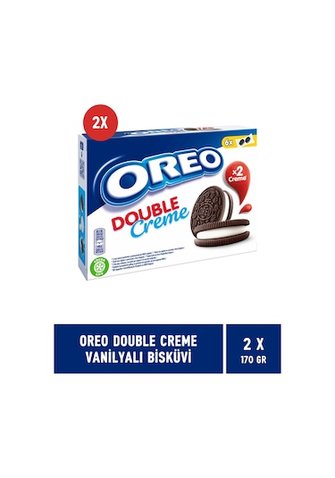 Oreo Double Creme Vanilyalı Bisküvi 2 x 170 G
