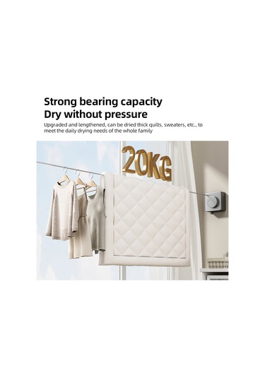 Gizli Geri Çekilebilir Çamaşır İpi Dış Mekan Kapalı Siyah Siyah