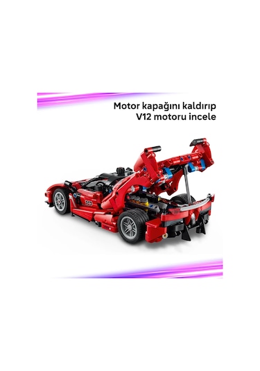 LEGO® Technic Ferrari FXX K 42212 - 10 Yaş ve Üzeri Çocuklar için STEM Oyuncak Yapım Seti (897 Parça)
