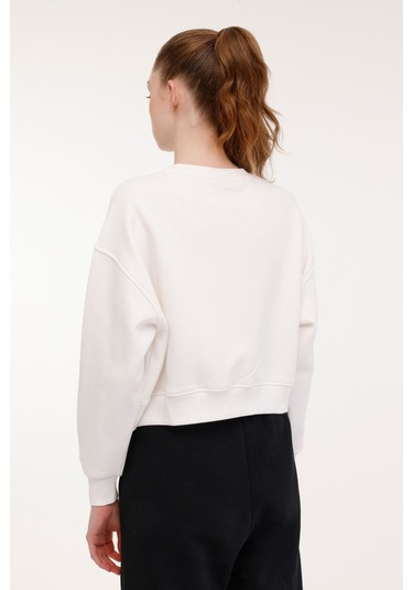 Lumberjack 4w Wl Bonnı 16ss507 4p Kadın Ekru Sweatshırt Beyaz Beyaz