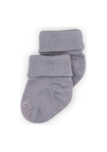 Novibaby 2'li Bambu Bebek Çorap I Cloud I 0 6 Ay I Gri Yenidoğan Bebek Çorabı Çok Renkli
