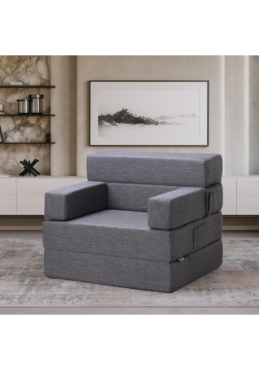 Homedius Melisa Tek Kişilik Katlanır Yatak Katlanır Koltuk Bej