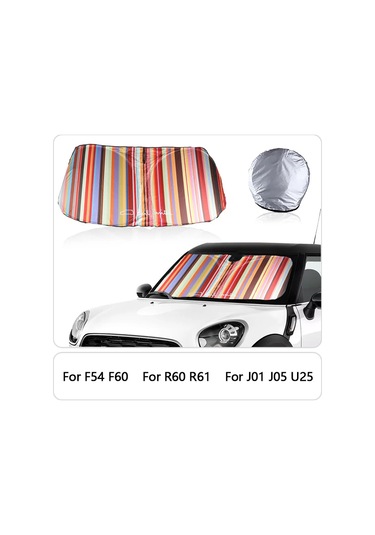 Goldenqian Araba Ön Pencere Güneşlik Kapak Blokları Uv Reflektör Mini Cooper One Için R50 R53 R56 R60 F55 F56 R58 R59 Cam Güneşlik Paulsmith L