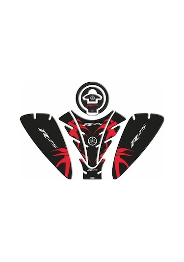 Yamaha R25 2019 Siyah-kırmızı Tank Pad Set