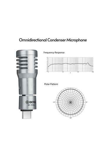 Boya By-p4u Çok Yönlü Kondenser Mikrofon Mini Mikrofon,,gümüş
