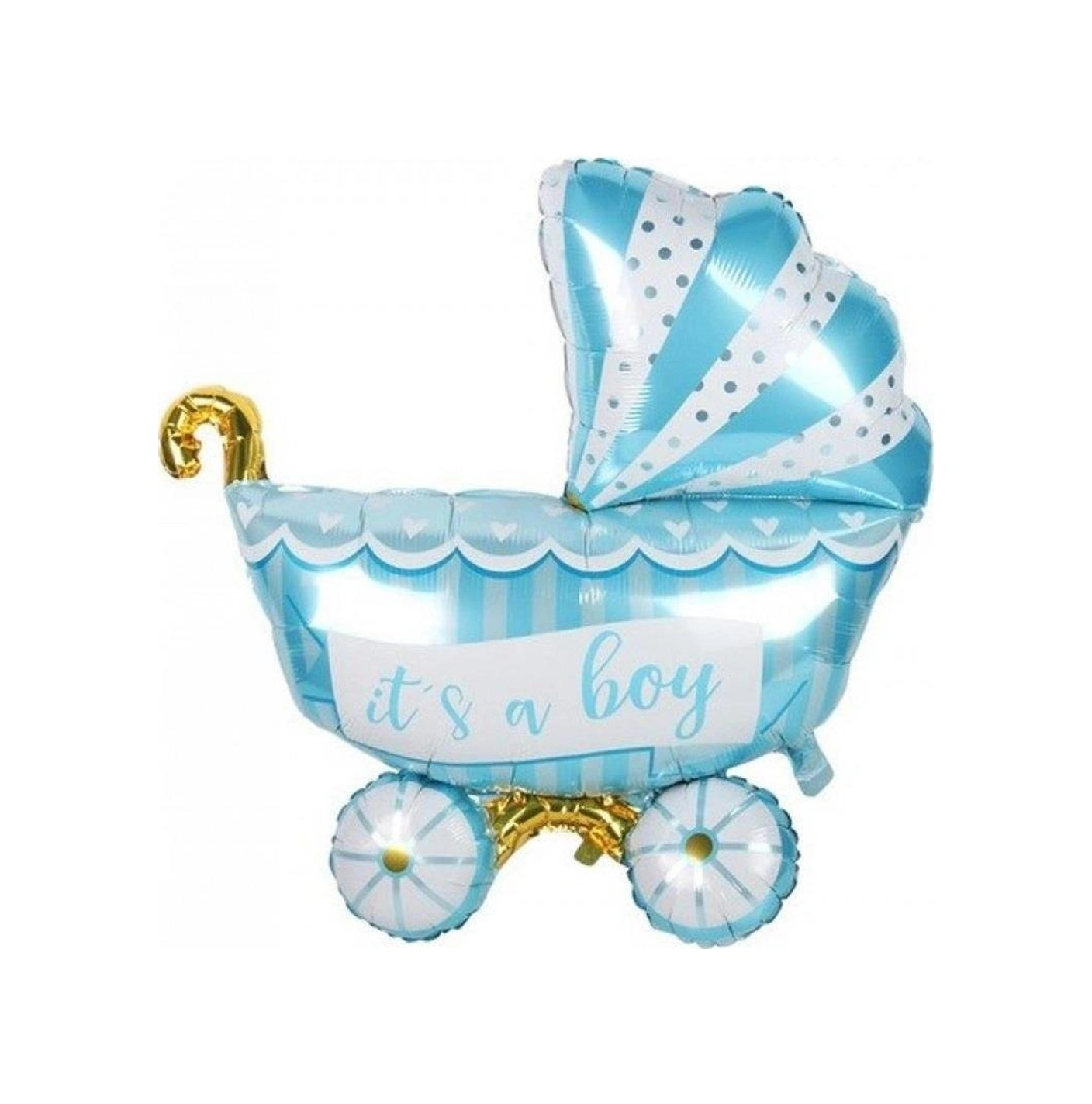 Folyo Balon Baby Boy Mavi Puset 79x71cm Cinsiyet Partisi Baby Shower Bebek Partisi Diğer