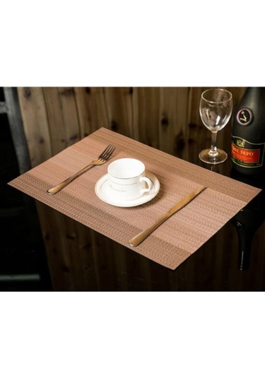 Sones 2 Adet Ev Masa Bardak Altlığı Yaratıcı Dekor Kahve İçecek Yer Matı Sofra Takımı, Boyut: 45x30cm Kahve