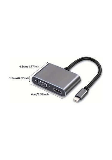 Xuweiwei 4k Hdtv Vga Pd Sarj Ve Ssd Yuvasi 4ü 1 Arada Usb C Hub Adaptörü Nintendo Switch Macbook