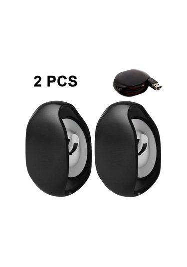 2'li Paket Kablo Düzenleyici Kulaklık Otomatik Siyah Büyük