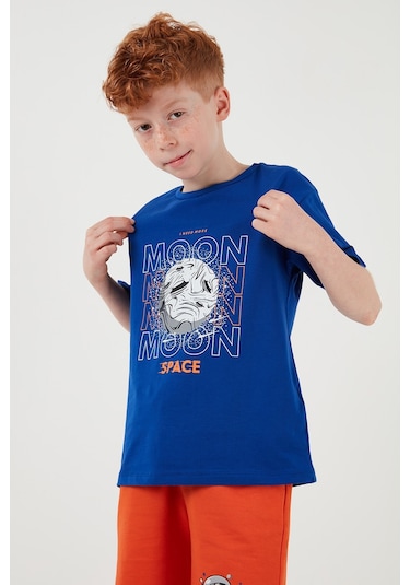 Lela Pamuklu Regular Fit Bisiklet Yaka Şortlu Alt-Üst Erkek Çocuk Takım 6212008 Saks