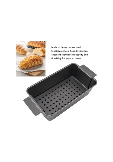 Tenfowee Karbon Çelik Yağ Çıkartıcı Raklı Fırın Tepsisi, Anti Yapışkan Kaplama, Sağlıklı Pişirme, Çok Fonksiyonlu Ekmek Ve Et Loaf Tepsisi Diğer