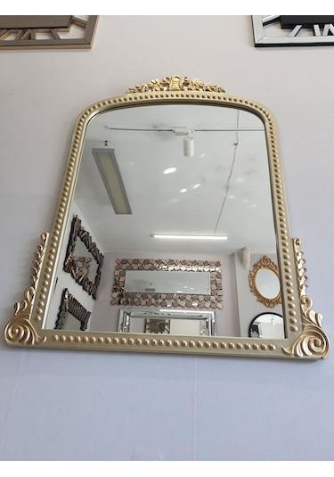 Ayna Denizi Lady Shiny Gold Model Platin Altın Renk Dekoratif Ayna Altın