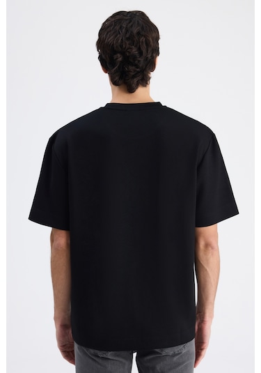 Twn Relaxed Fit Siyah Düz T-shirt 6ec146171620m 001