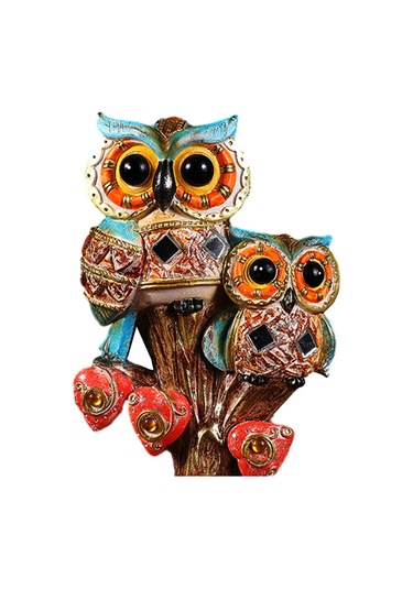 Suntek Baykuş Heykelcik Koleksiyon Modern Reçine Turuncu