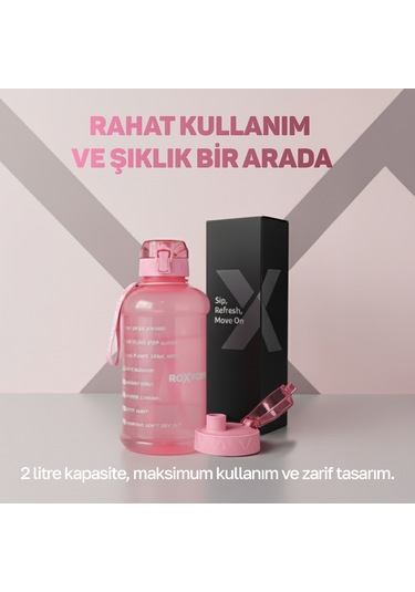 Roxform Suluk Matara 2200 Ml, Premium Pp Malzeme, Sağlıklı Bpa & Bps İçermez, Kılıflı, Çift Kapaklı, Koku Yapmaz, Sızdırmaz Ve Dayanıklı,gülen Yüz Cep Kılıf, Pembe Pembe, Gülen Yüz Kılıf