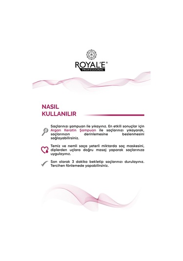Royale Professional Argan Keratin Saç Maskesi 500 ML + Şampuan 500 ML + Tarak