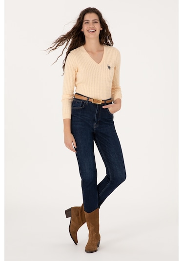 U.s. Polo Assn. Kadın Yavruağzı Kazak /triko 50313625-vr053 Yavruagzı