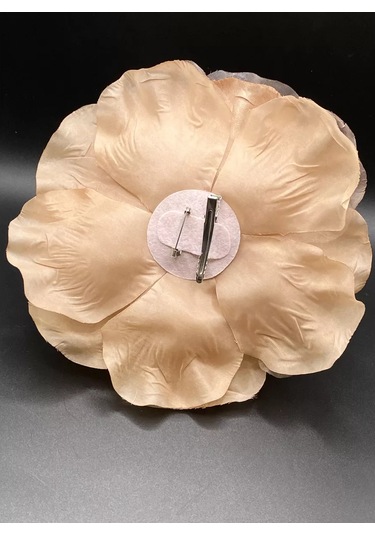 Amely Rid Büyük Ve İri Kumaş Gül Rengi Broş Tokası 175051154 Bej