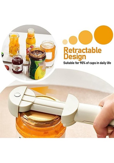 3'ü 1 Arada Teleskopik Konserve Açacağı Ev Tipi Konserve Açacağı B Beyaz