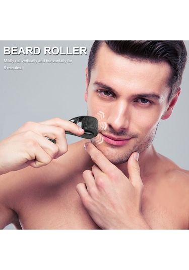 Vkemall 0.25mm 540 Titanyum Sakal Rulosu - Siyah Mikro İğneli Yüz Bakım Aracı