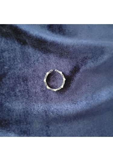 Renkli Taşı Sıralı Düğüm Kadın Yüzük Silver