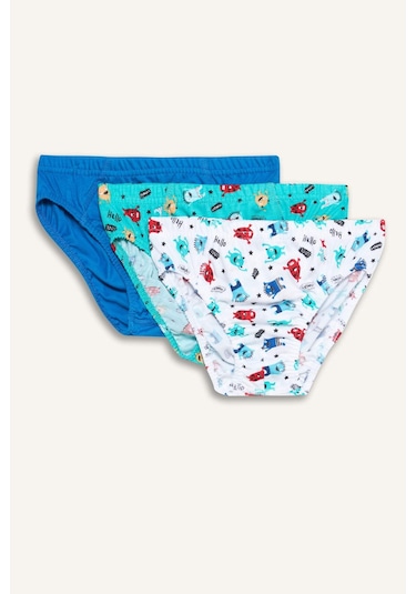 DeFacto Erkek Çocuk Canavar Baskılı 3'lü Slip Külot E6879A825SPWT34 DeFacto Erkek Çocuk Canavar Baskılı 3'lü Slip Külot E6879A825SPWT34