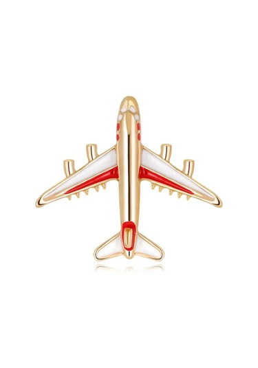 Remove Metal Broş Uçak Havacılık 158261442 Kırmızı