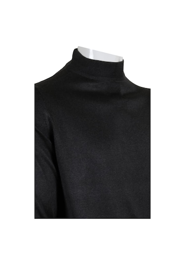 Erkek Füme Kazak Yarım Balıkçı Yünlü Klasik Normal Kesim Rar00796