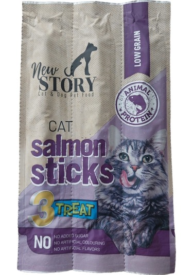 New Story Somonlu Kedi Ödül Çubukları Salmon Cat Sticks 3 x 5 G