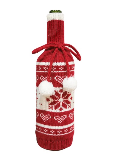 Ruicoo Noel Dekorasyonu Açık Renkli Akrilik Triko Şarap Flasörü - Ev & Restoran Partileri İçin Dayanıklı Dekoratif Kılıf