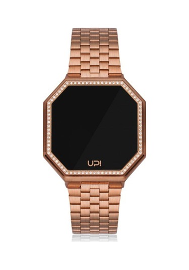 Up! Watch Edge Big 42Mm Swarovski Matte Rose Kadın Kol Saati