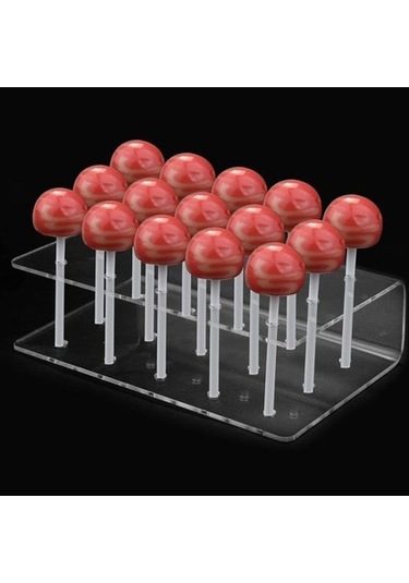 Westworld Kek Lolipop Tutucu Ekran Standı Akrilik Tutucu Düğün Için 15 Delik Temizle Dayanıklı Şeker